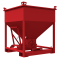 Concrete Silo | red painted RAL 3003 | 750 l, external dimensions: 1191 x 1191 x 1371 mm